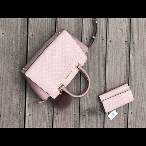 NWT Michael Kors MD Selma handbag&wallet&pom pom - Picture 6 of 8